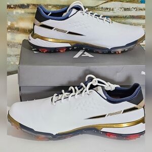 PUMA Men's ProAdapt Delta Tour Spiked Golf Shoe Premium Full Grain Leather 11.5